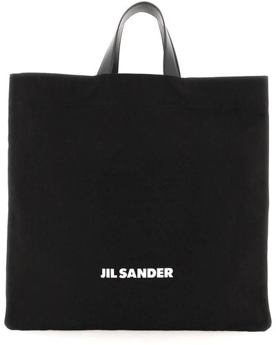Jil Sander Logoed Tote Bag - Black