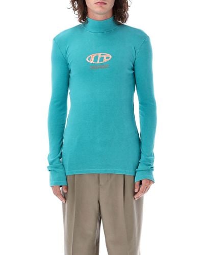 Martine Rose Long-Sleeved Turtleneck T-Shirt - Blue