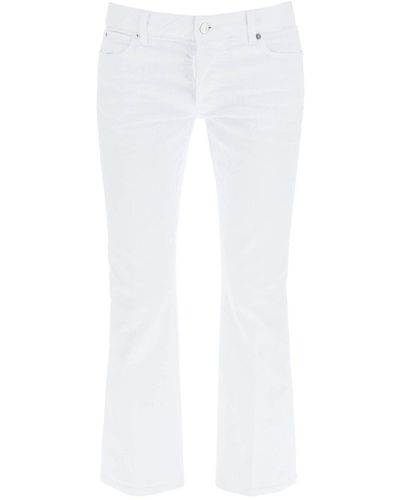 DSquared² Bootcut High-waist Cropped Trousers - White
