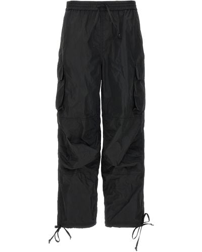MSGM Nylon Cargo Trousers - Black