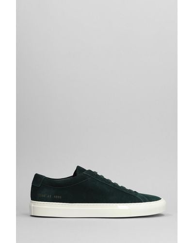 Common Projects Achilles Sneakers In Green Suede - Gray