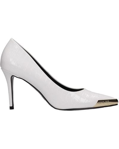 Versace Pumps In White Patent Leather