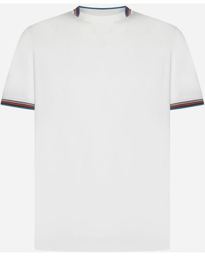 Paul Smith Stripe Detail Cotton T-Shirt - White