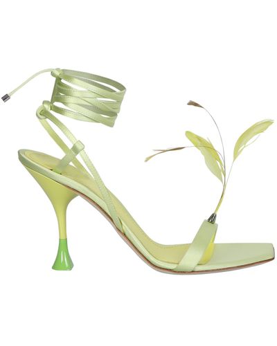3Juin Light Green Kimi Sandals - Metallic