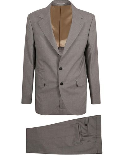 Brunello Cucinelli Plain Classic Suit - Gray