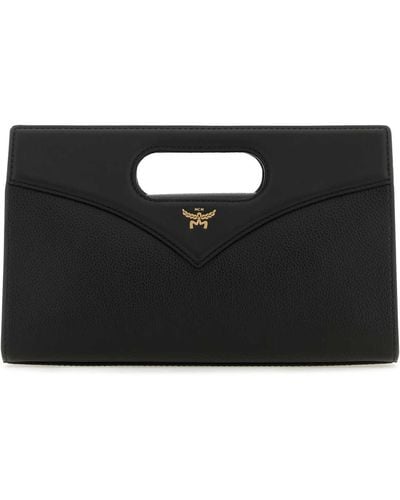 MCM Leather Diamond Handbag - Black