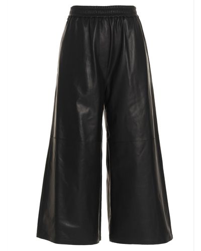 Loewe 'anagram' Leather Trousers - Black