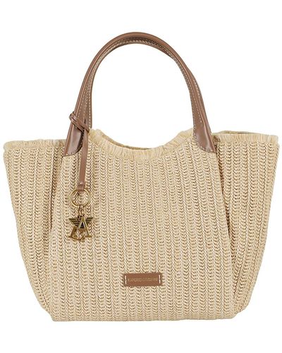 Emporio Armani Woven Top Handle Bag - Natural