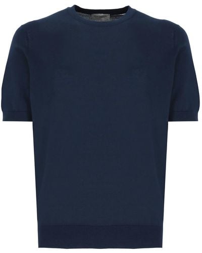 John Smedley Kempton T-Shirt - Blue