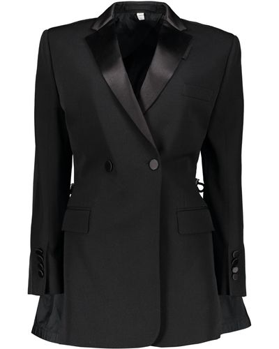 Burberry Double Breasted Blazer - Black