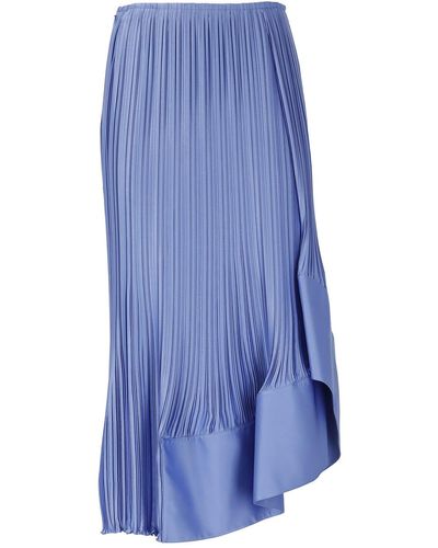 Lanvin Skirt With Drape - Blue