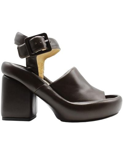 Lemaire Padded Wedge Sandal Shoes - Black