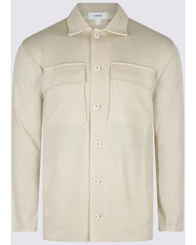 Lardini Cream Linen Shirt - Natural