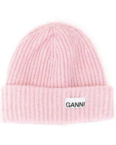 Ganni Beanie Hat - Pink