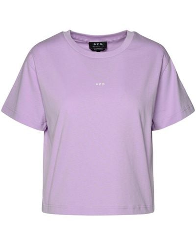 A.P.C. Lilac Cotton T-shirt - Purple