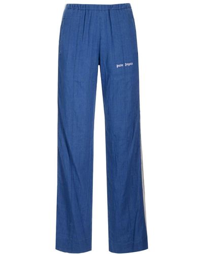 Palm Angels Chambray Track Pants - Blue