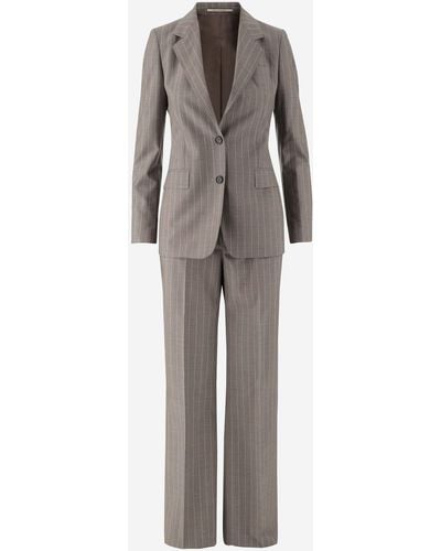Tagliatore Virgin Wool Pinstripe Suit - Gray