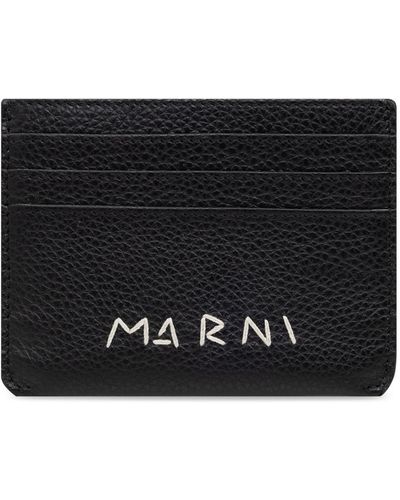 Marni Leather Card Case - Black