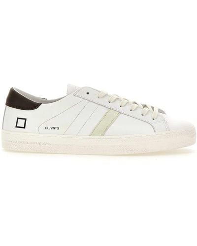 Date Hillow Vintage Calf Leather Trainers - White