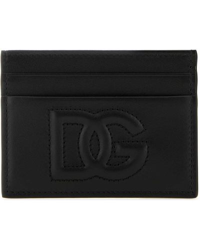 Dolce & Gabbana Leather Card Holder - Black