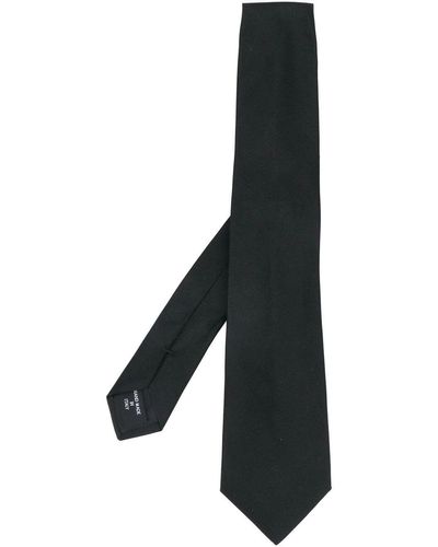 Giorgio Armani Striped Textured Tie - Black