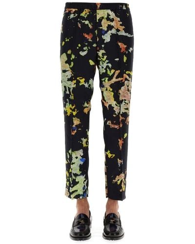 Dries Van Noten Ink Splat Trousers - Black