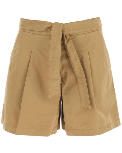 A.P.C. 'camberra' Cotton Shorts - Natural
