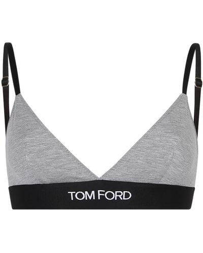 Tom Ford Bralette With Logo - Gray