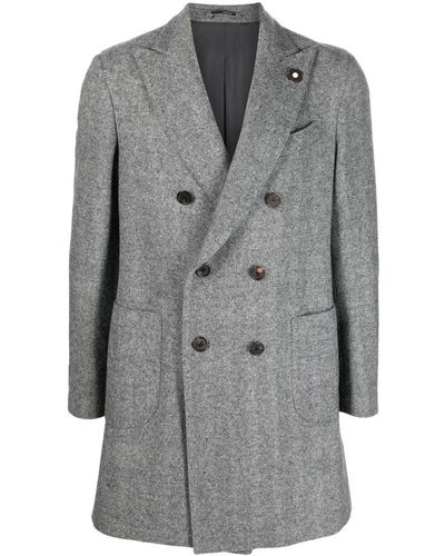 Lardini Grey Wool Blend Coat