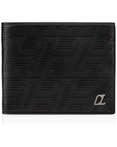 Christian Louboutin Perforated Calf Leather Wallet - White