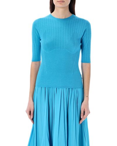 Lanvin Knit Short Sleeves Jumper - Blue