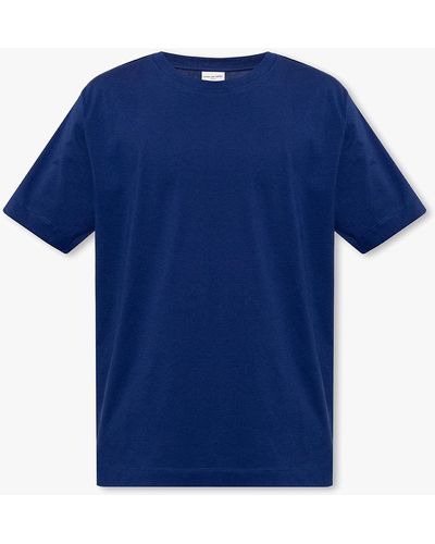 Dries Van Noten Cotton T-Shirt - Blue
