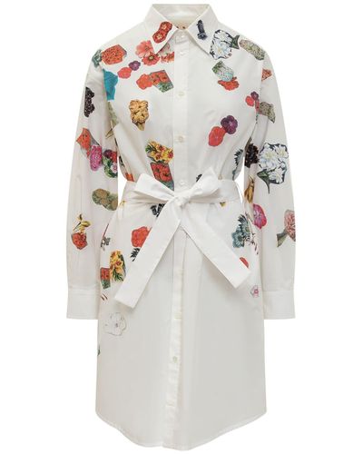 Marni Dress With Floral Patterns - White