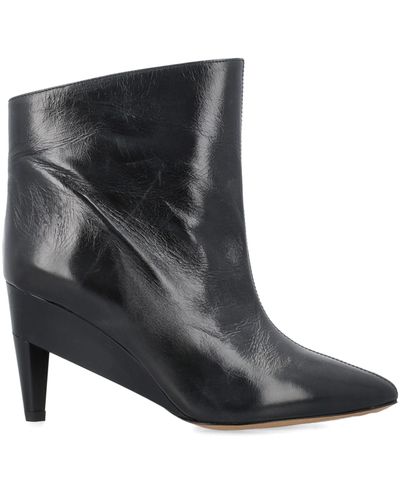 Isabel Marant Dylvee Leather Low Boots - Black