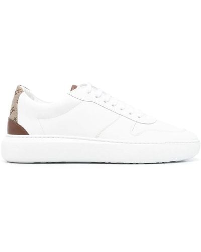 Herno White Calf Leather Sneakers