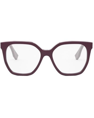 Fendi Square Frame Glasses - Brown