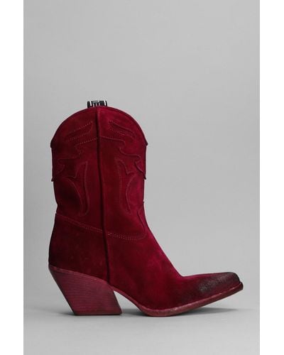 Elena Iachi Texan Boots - Red