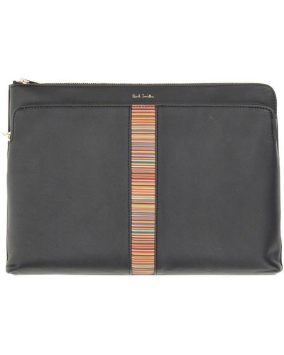 Paul Smith Leather Briefcase - Gray