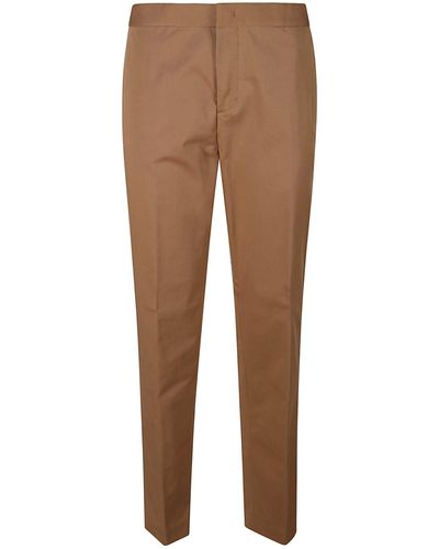 Fabiana Filippi Regular Fit Plain Trousers - Brown