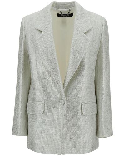 FEDERICA TOSI Single-Breasted Jacket With A Single Button - Grey