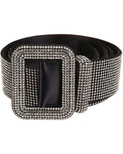 Benedetta Bruzziches Crystal Embellished Belt - Black