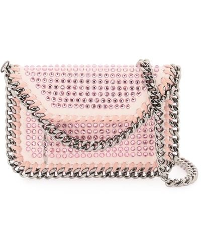 Stella McCartney 'falabella' Cardholder With Crystals - Pink