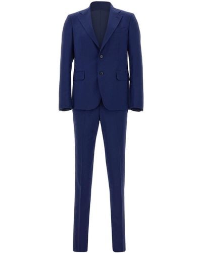 Brian Dales Two-Piece Wool Blend Suit - Blue