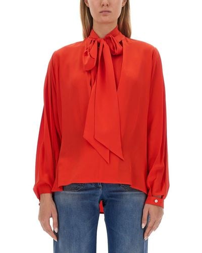 Victoria Beckham Victoria Beckham Blouse With Bow - Red