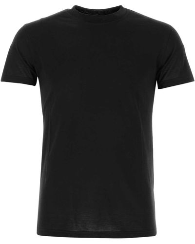 PT01 Silk Blend T-Shirt - Black