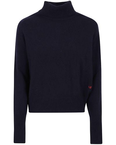 Victoria Beckham Polo Neck Sweater - Blue