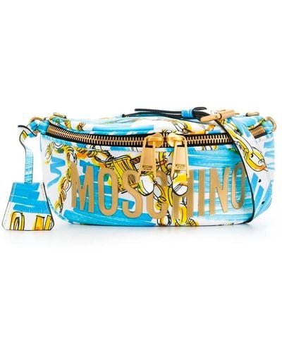 Moschino Brushstroke Belt Bag - Blue