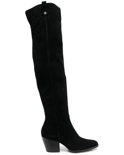 MICHAEL Michael Kors 60mm Knee-high Suede Boots - Black