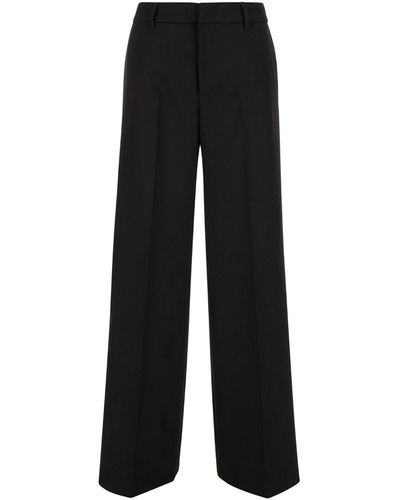 PT01 Tailored Lorenza High Waisted Trousers - Black