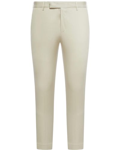 PT01 Trousers Dieci_F.F. Cotton & Linen Light Gabardine - Natural